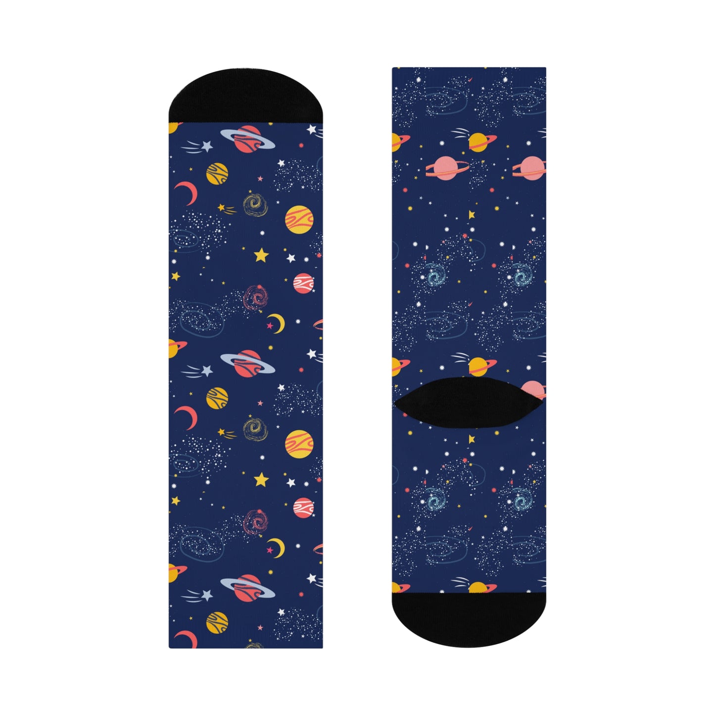 Space Themed Cosmic Cushion Crew Socks for Space Lovers