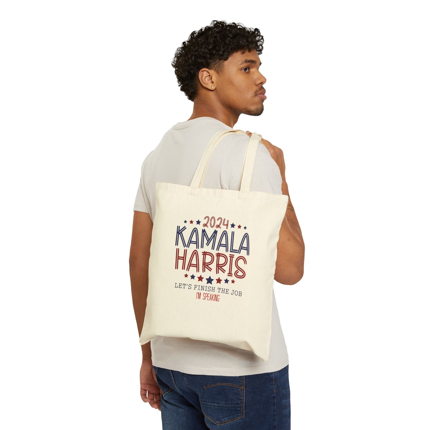 Kamala Harris Cotton Canvas Tote Bag