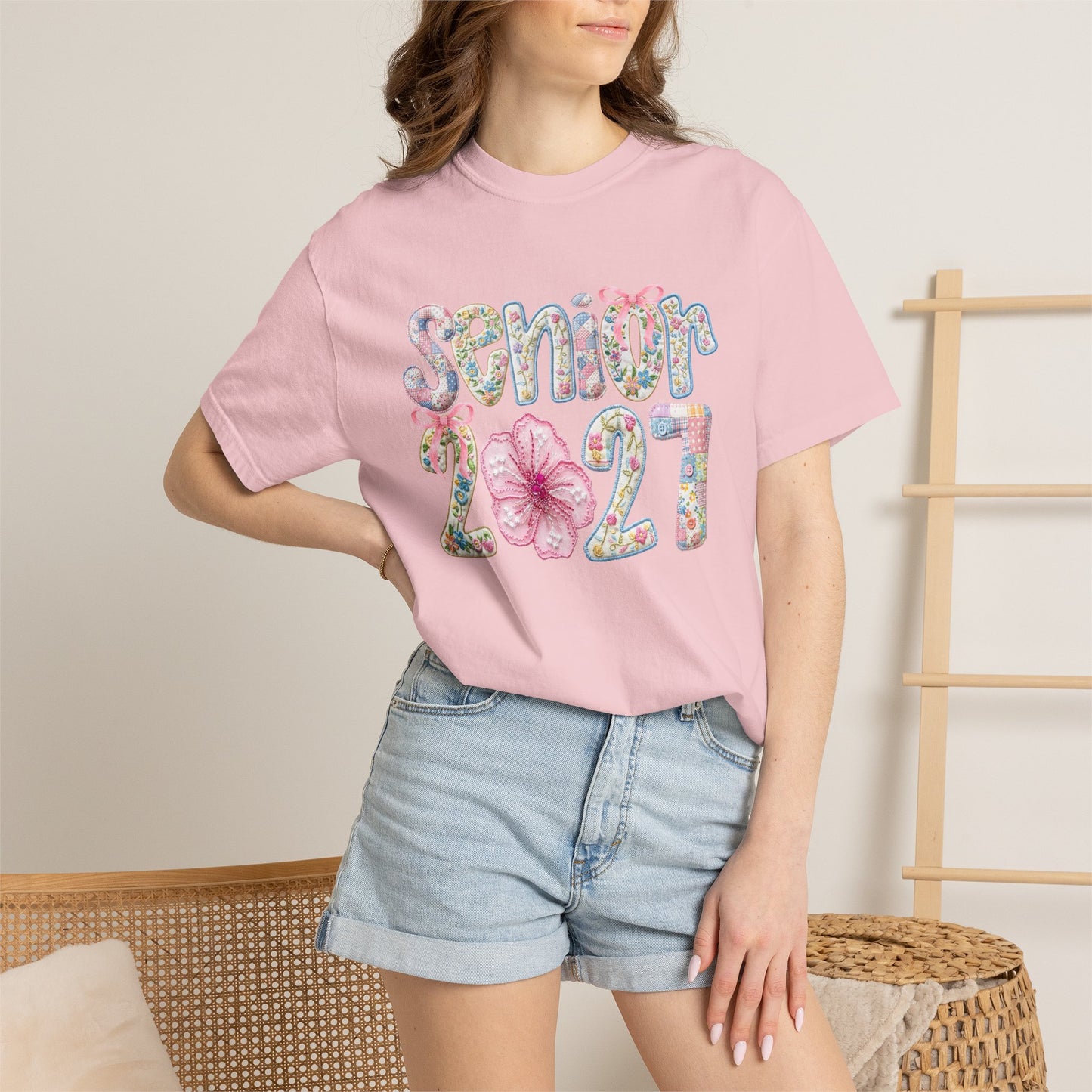 Senior 2027 Floral Graduation T-Shirt