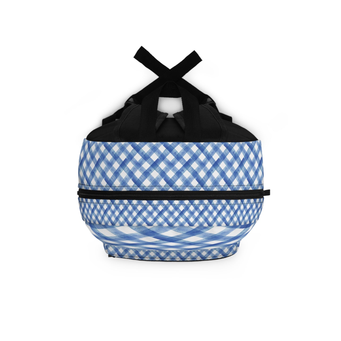 Trendy Blue Checkered School Backpack