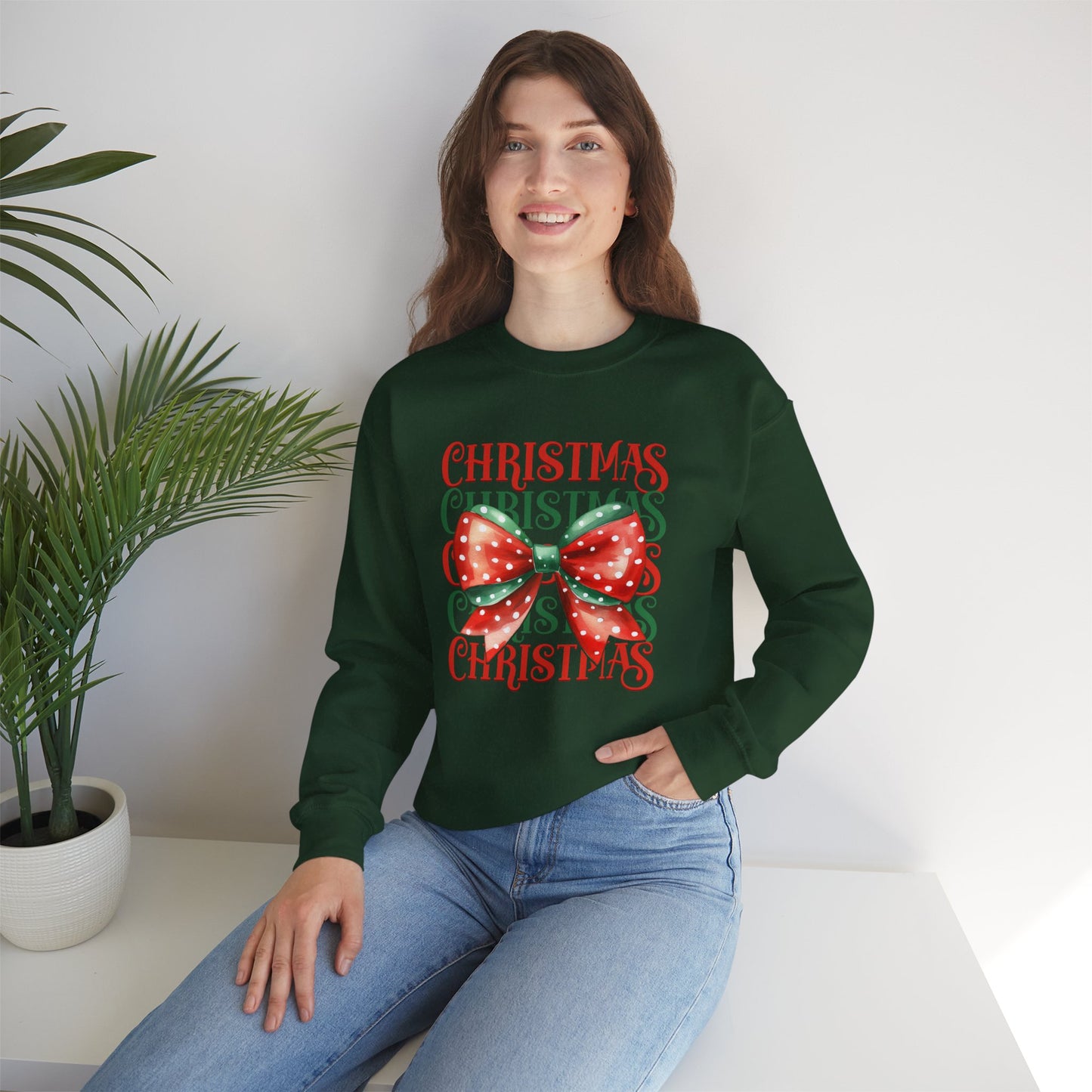 Christmas Coquette Bow Sweatshirt