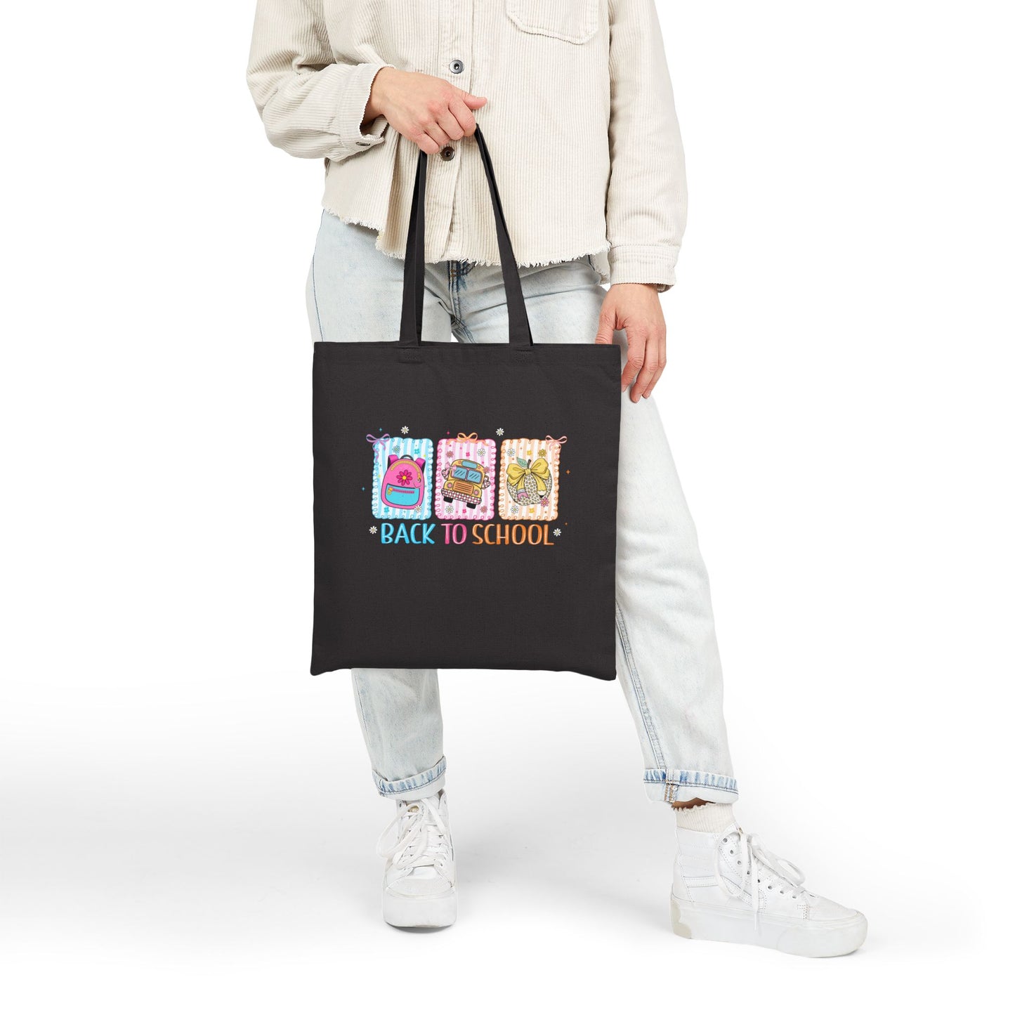 Eco- Friendly Back to School Cotton Canvas Tote Bag