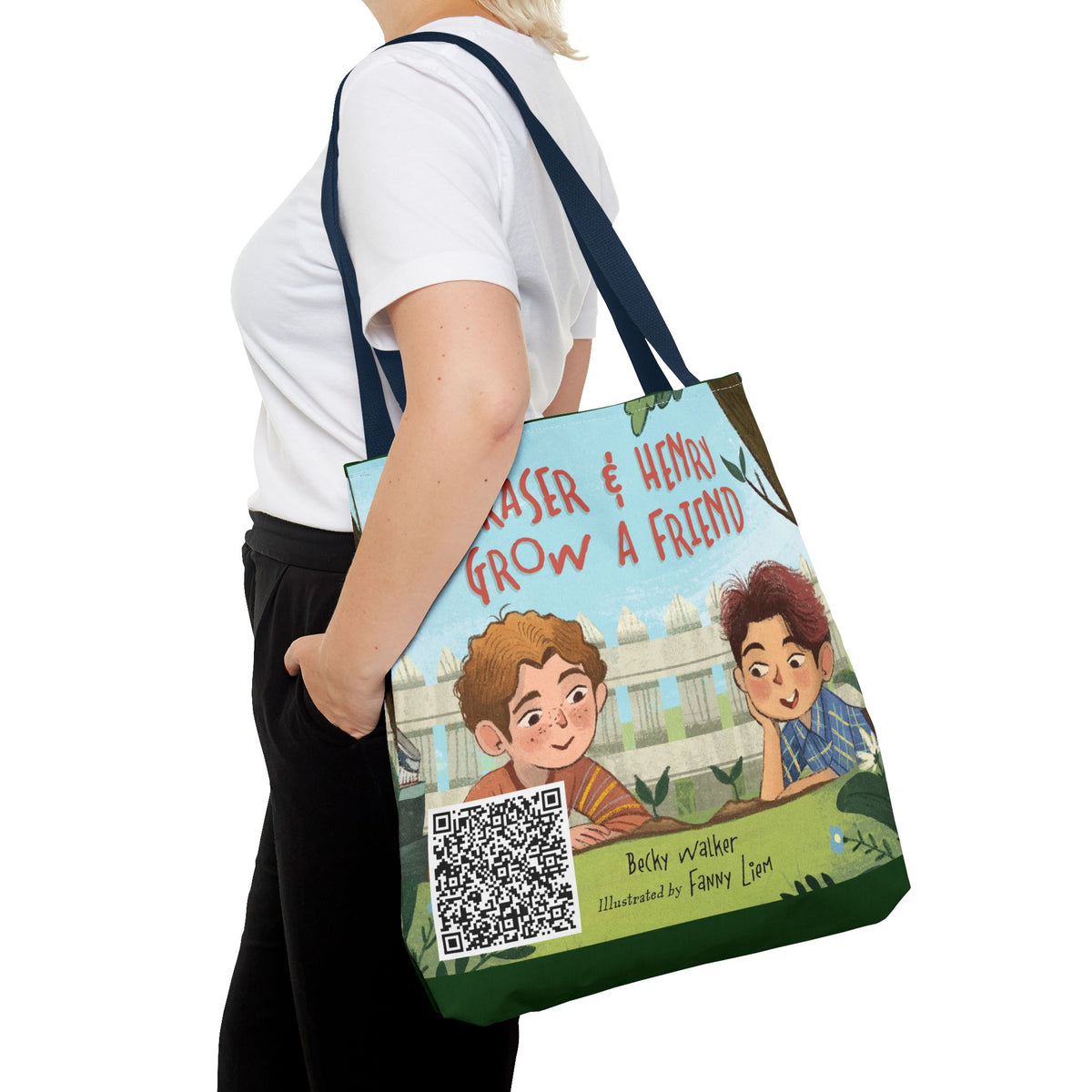 Fraser & Henry Grow a Friend Book Illustration Tote Bag