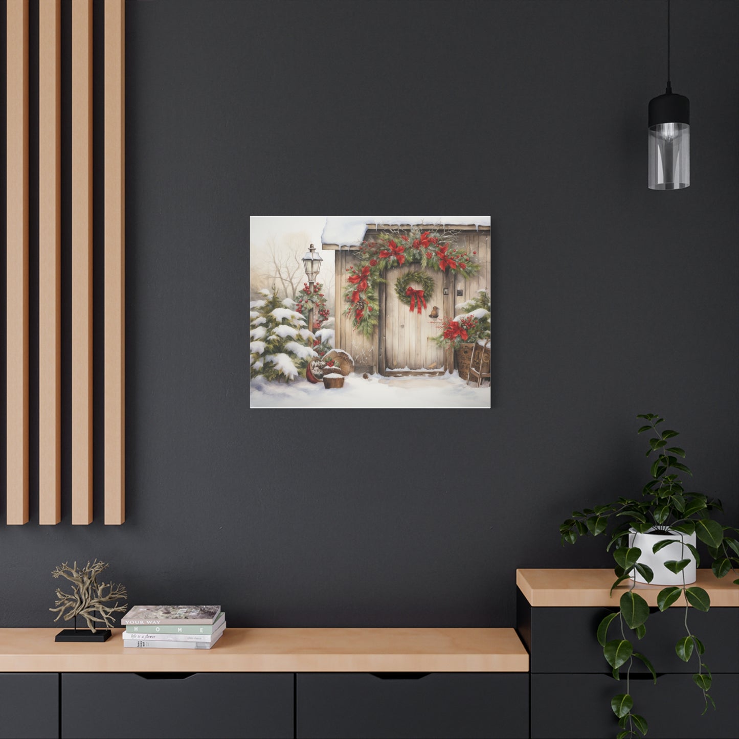 Christmas Door Canvas Wall Art