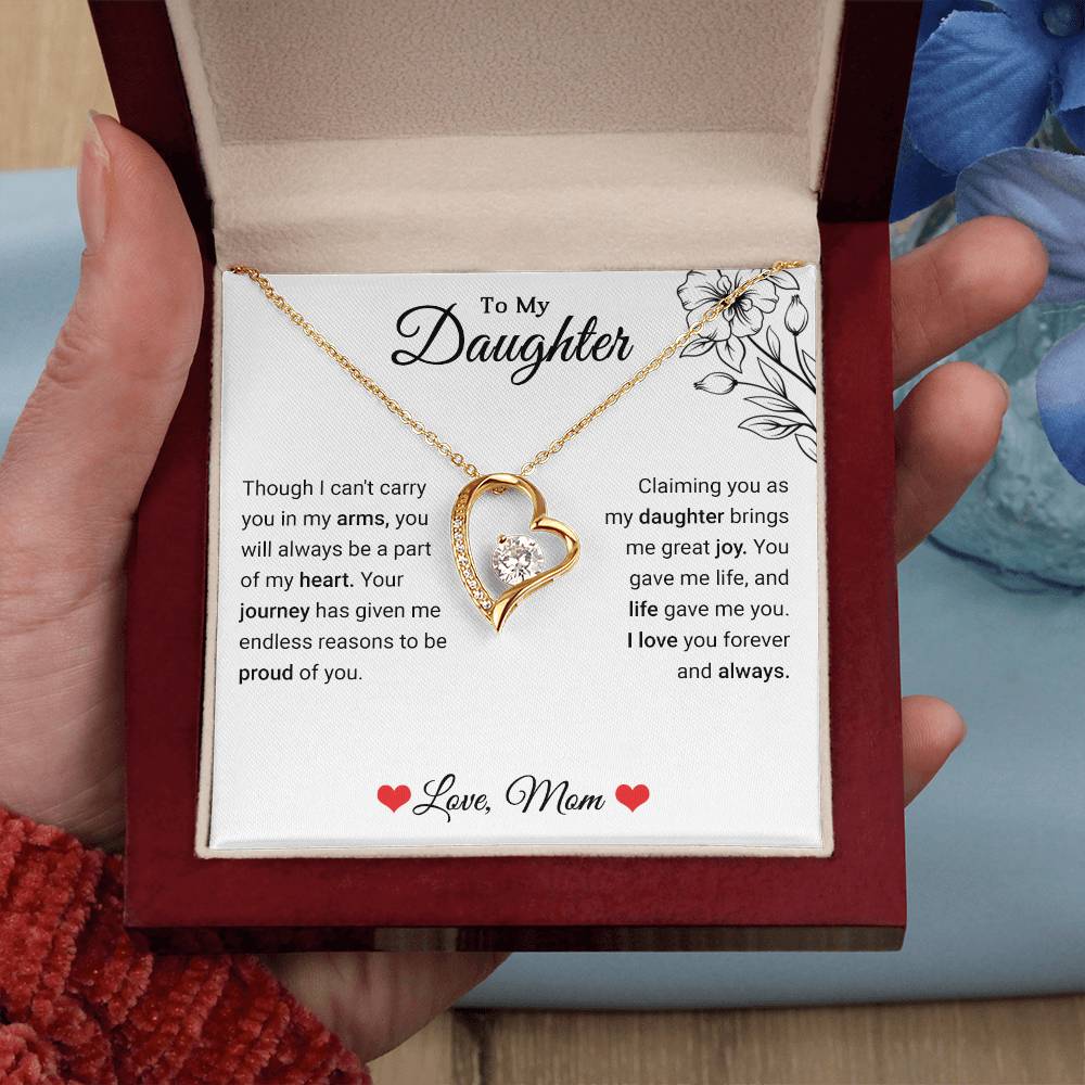 To Daughter From Mom - Forever Love Necklace