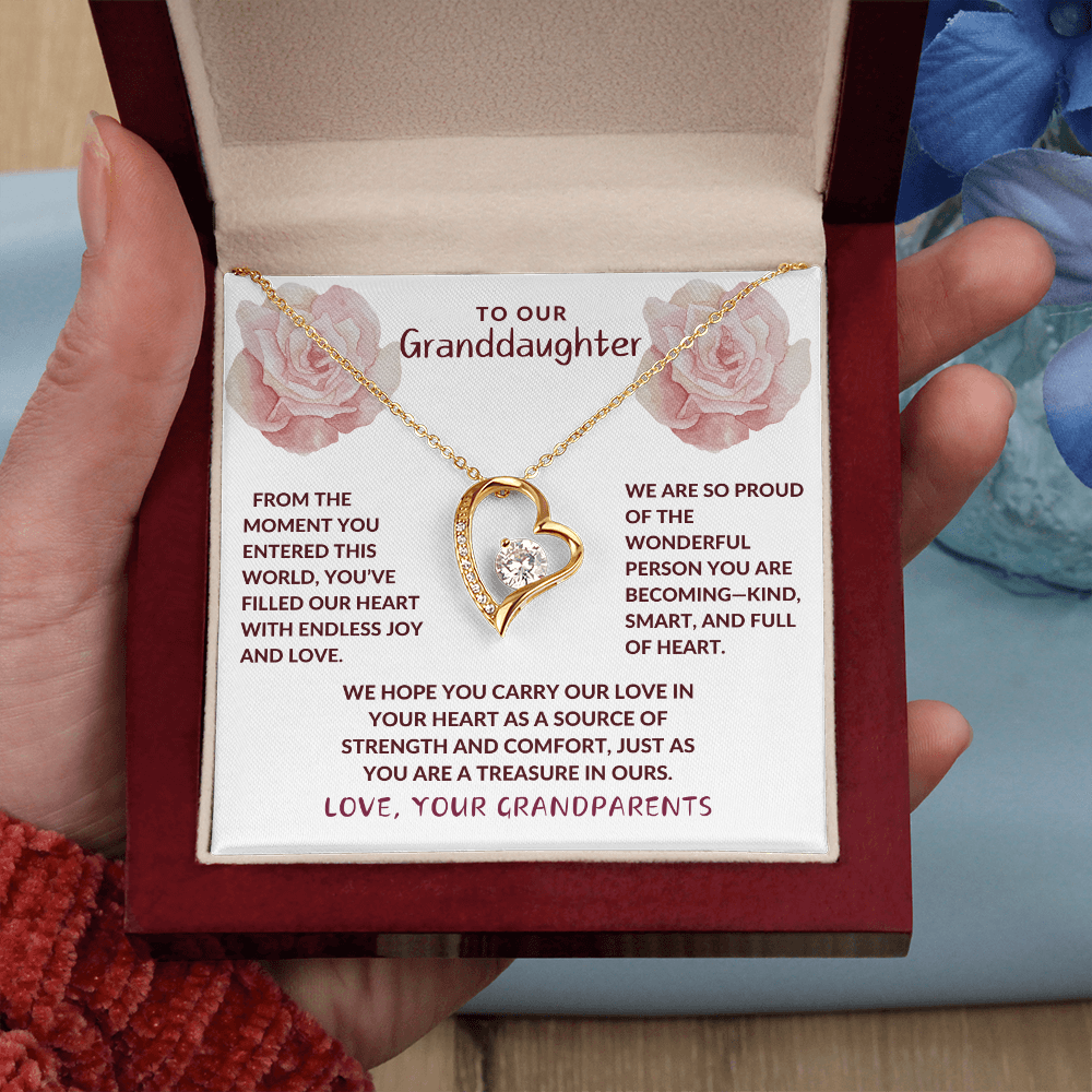 To Our Granddaughter Love Knot Necklace