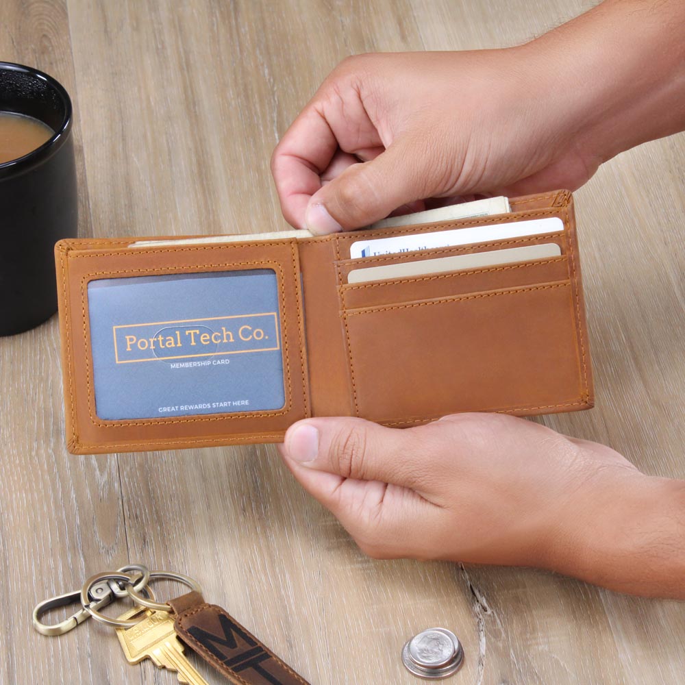Adventurer Dad Graphic Leather Wallet