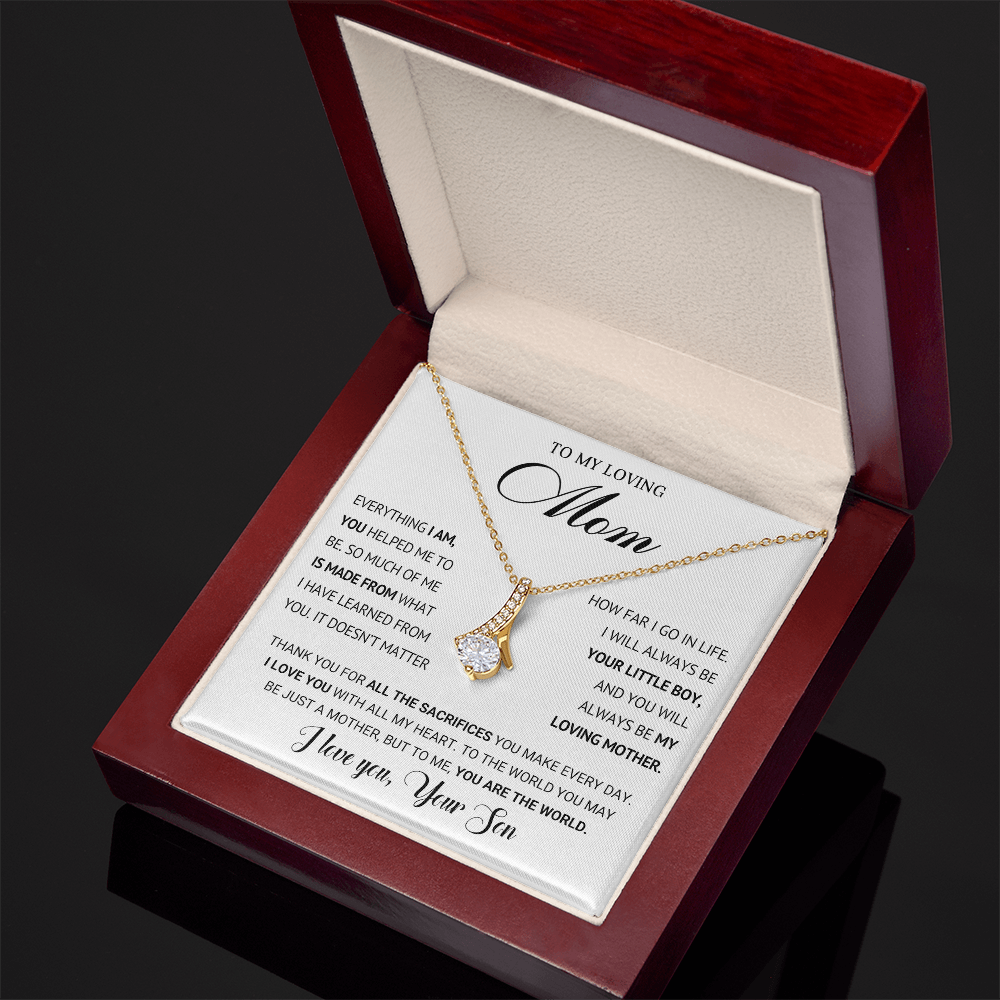 Mom You are my World Alluring Beauty Pendant Necklace