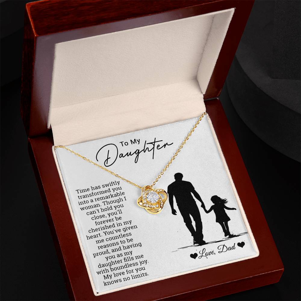 Daddy-Daughter Love Knot Necklace