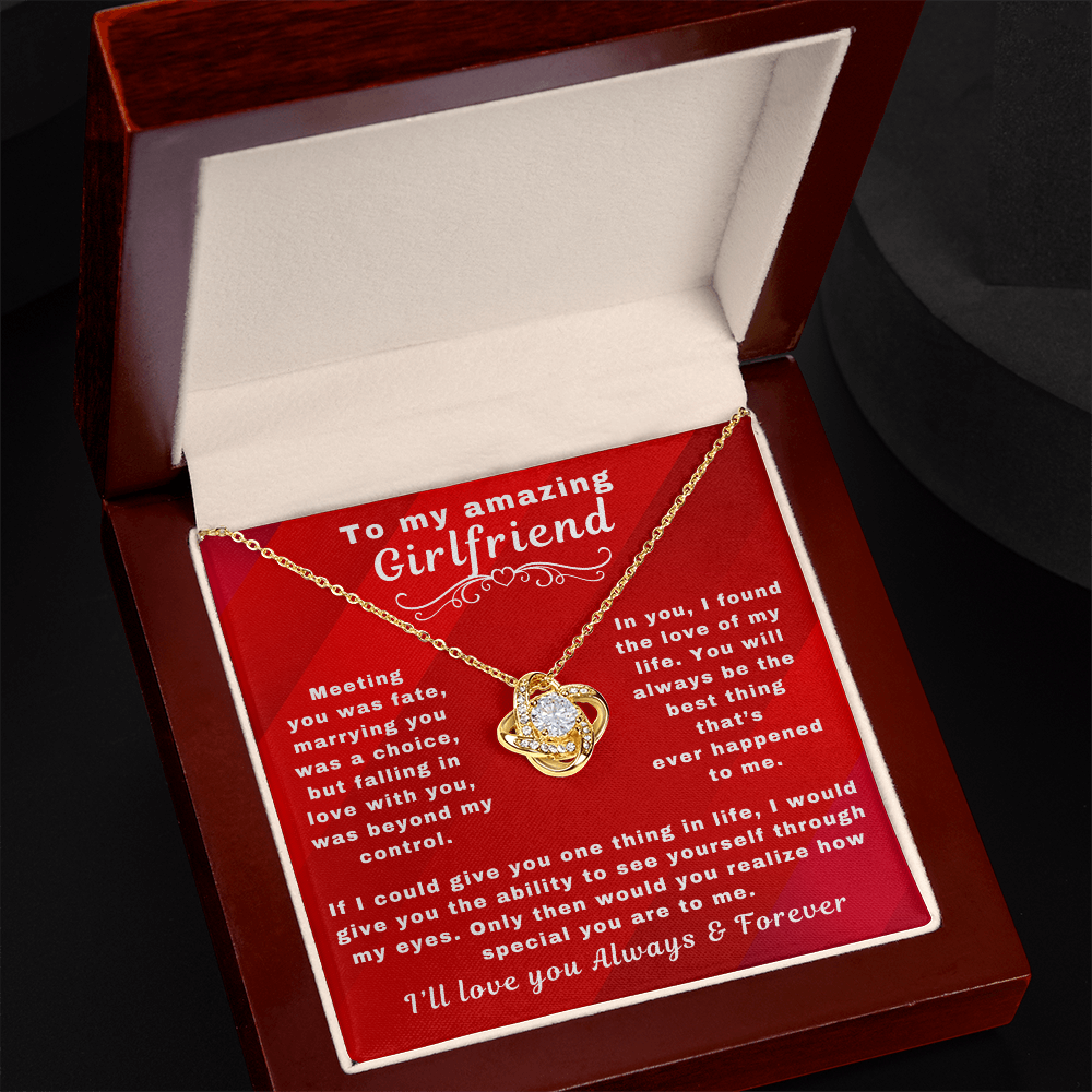 Amazing Girlfriend Valentine's Love Knot Necklace