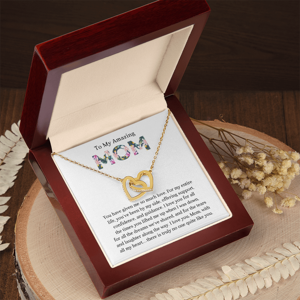 Interlocking Hearts Necklace for Mom