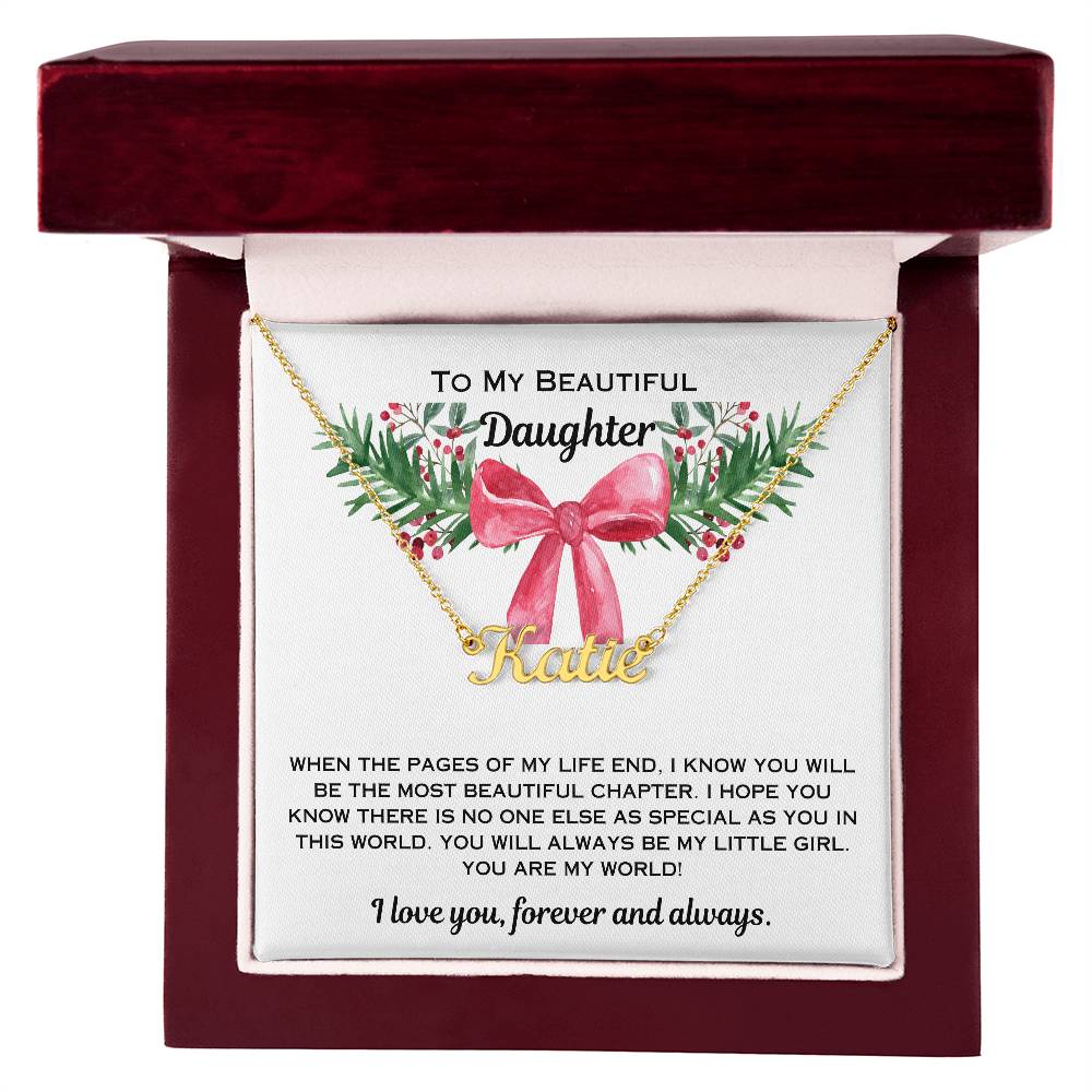 Beautiful Daughter Custom Name Necklace