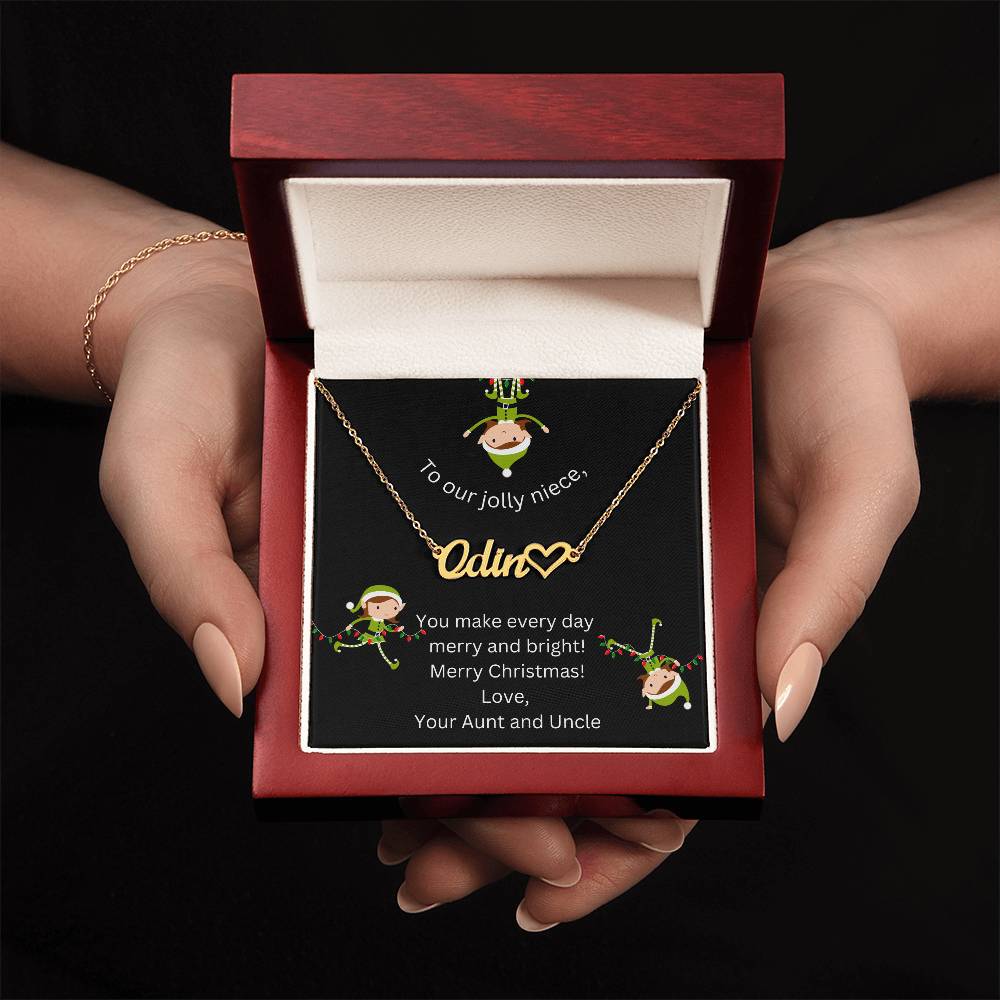 Niece Heart Name Necklace