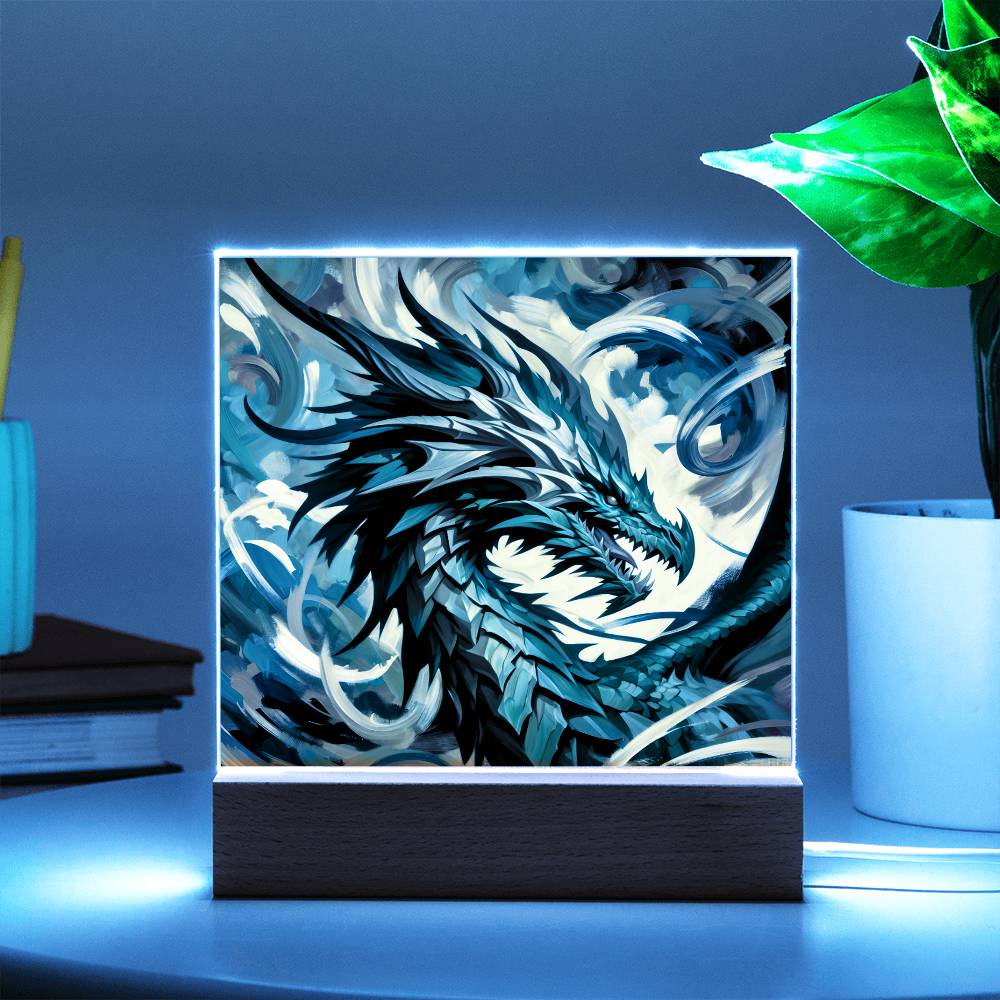 DnD Dragon Square Acrylic Plaque
