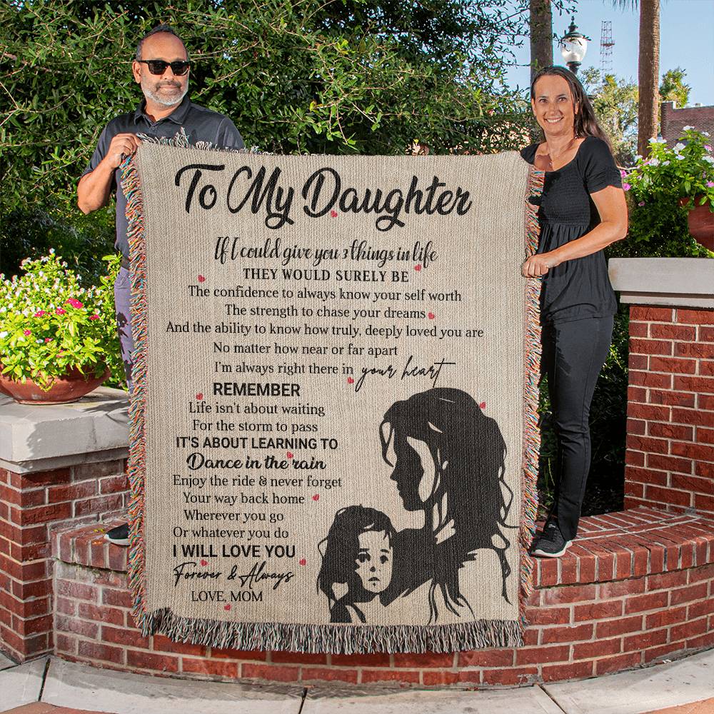 My Daughter Keepsake Heirloom Woven Blanket