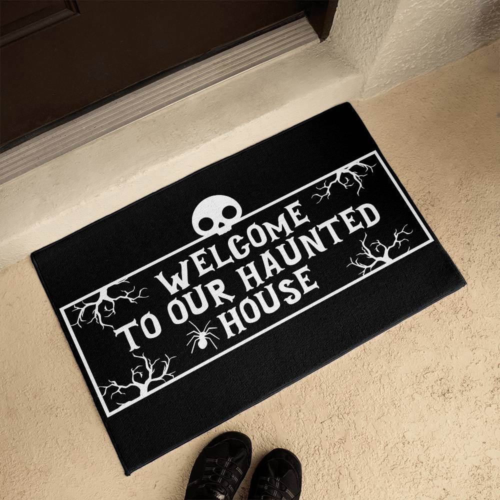 Halloween Haunted House Welcome Mat