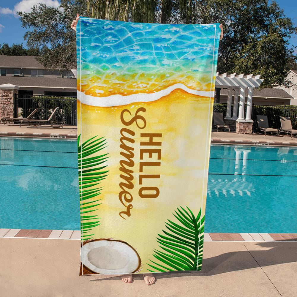 Hello Summer Extra Large Beach Towel