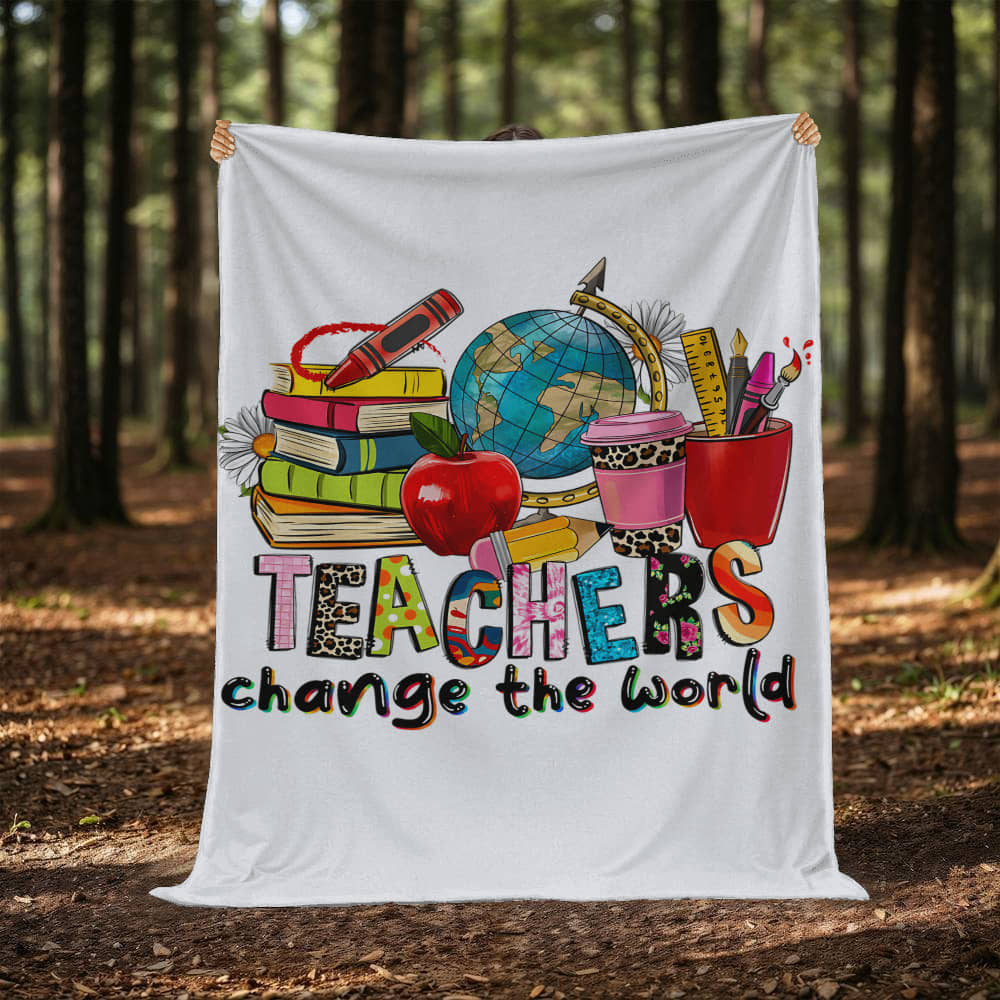 Teachers Change the World Mink Touch Fleece Blanket