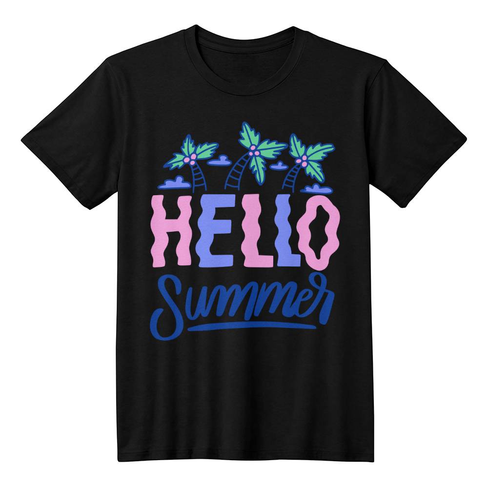 Hello Summer Jersey Cotton T-Shirt