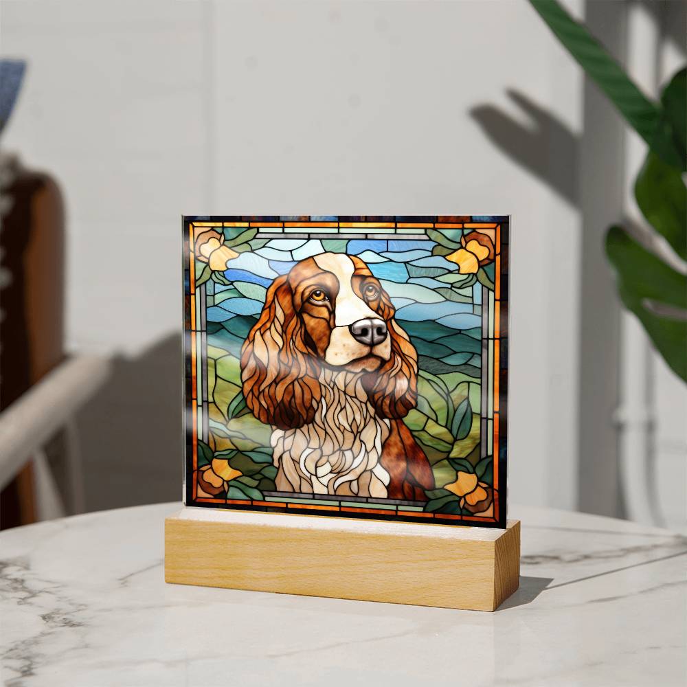 English Cocker Spaniel Square Acrylic Plaque