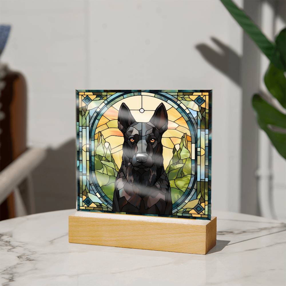 Black Belgian Shepherd Acrylic Plaque
