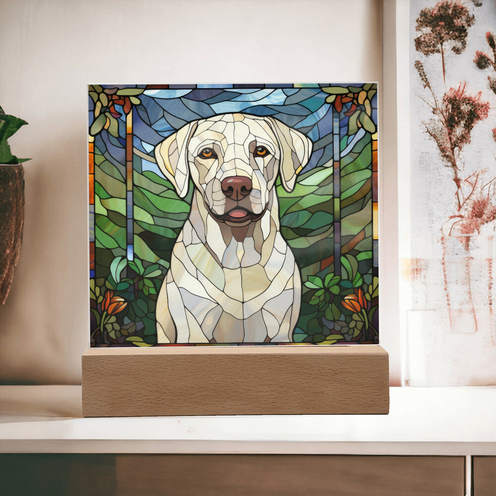 White Labrador Retriever Acrylic Plaque