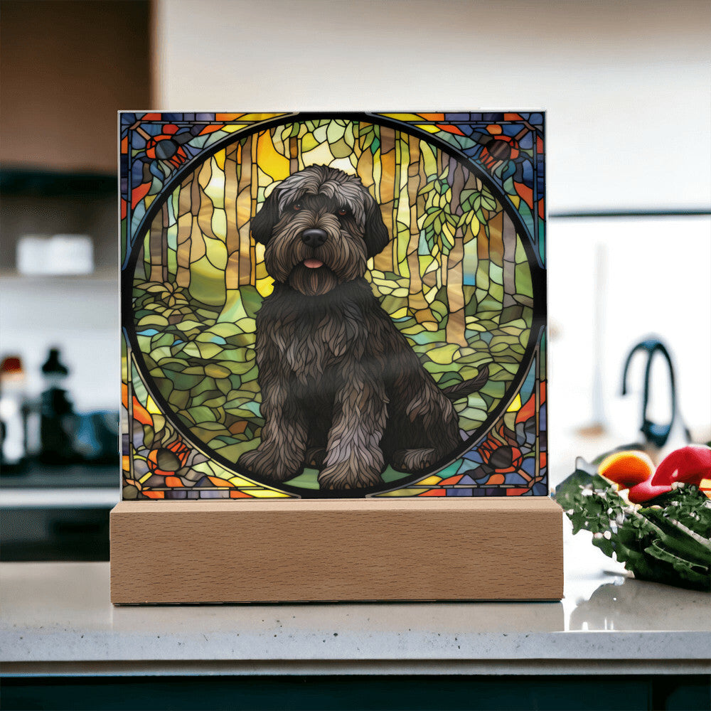 Black Russian Terrier Square Acrylic Plaque