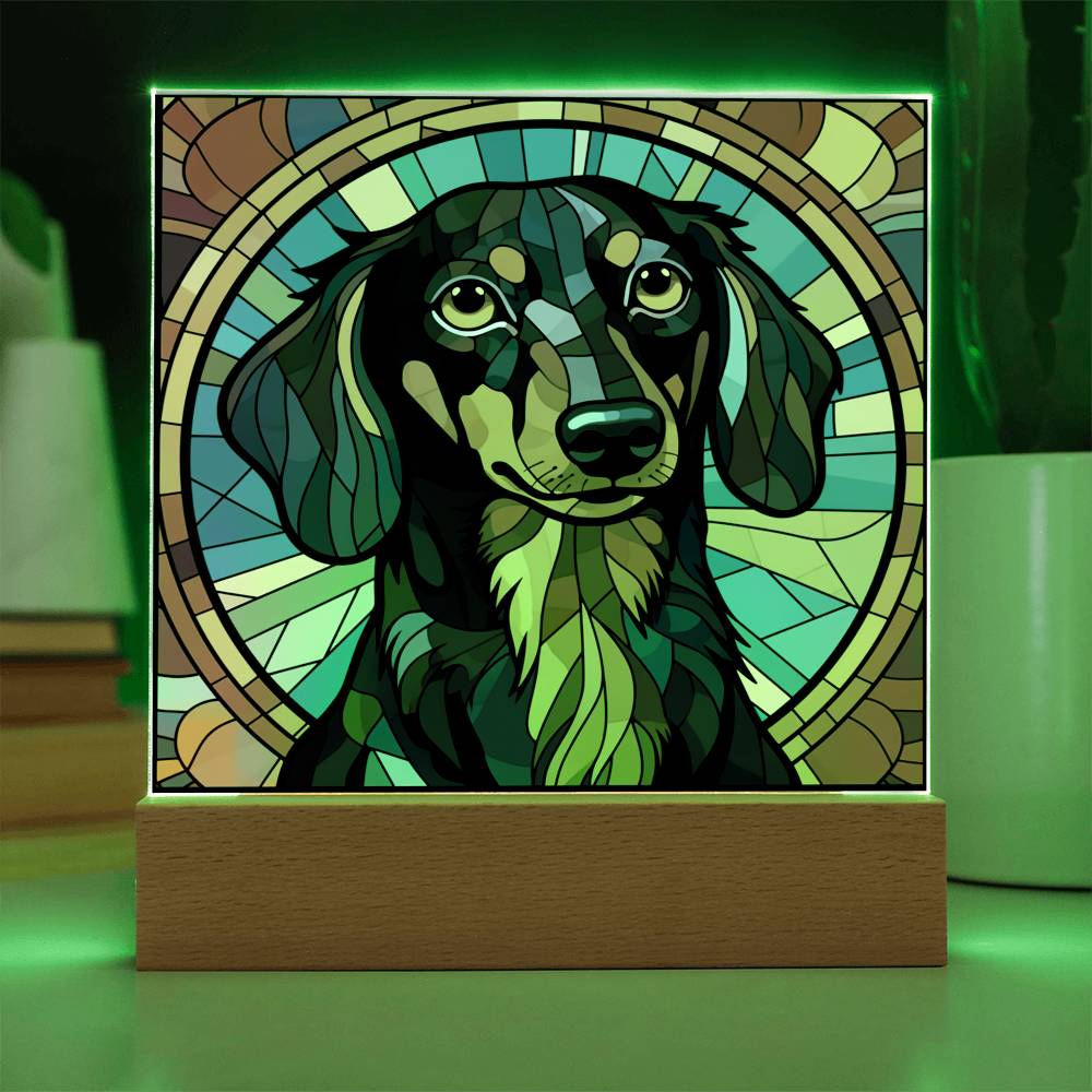 Dachshund Square Acrylic Plaque
