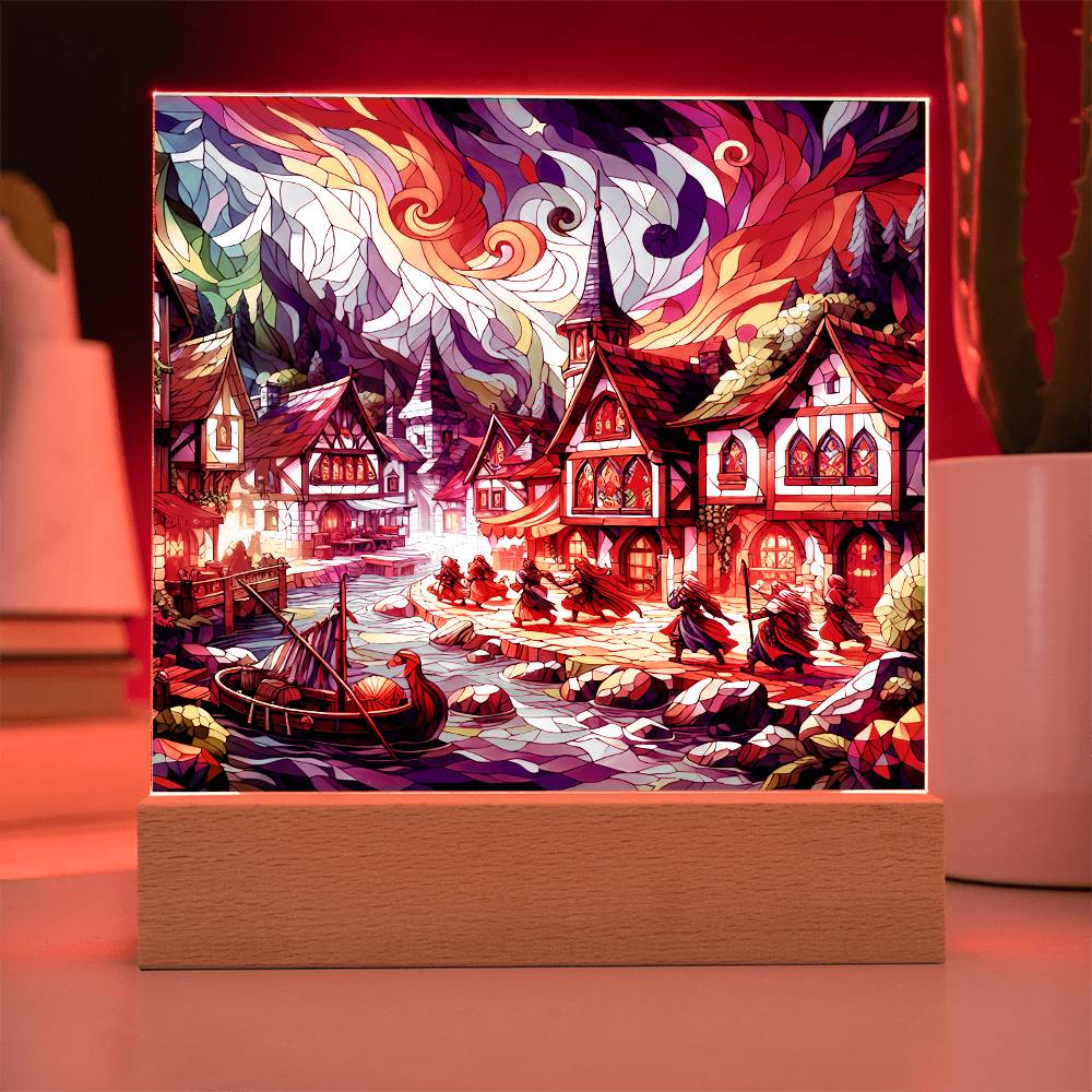 DnD Village Square Acrylic Plaque