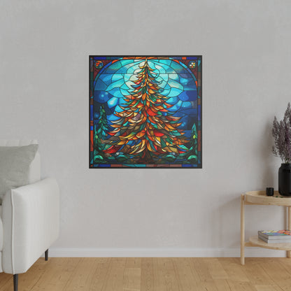 Stained Glass Christmas Canvas