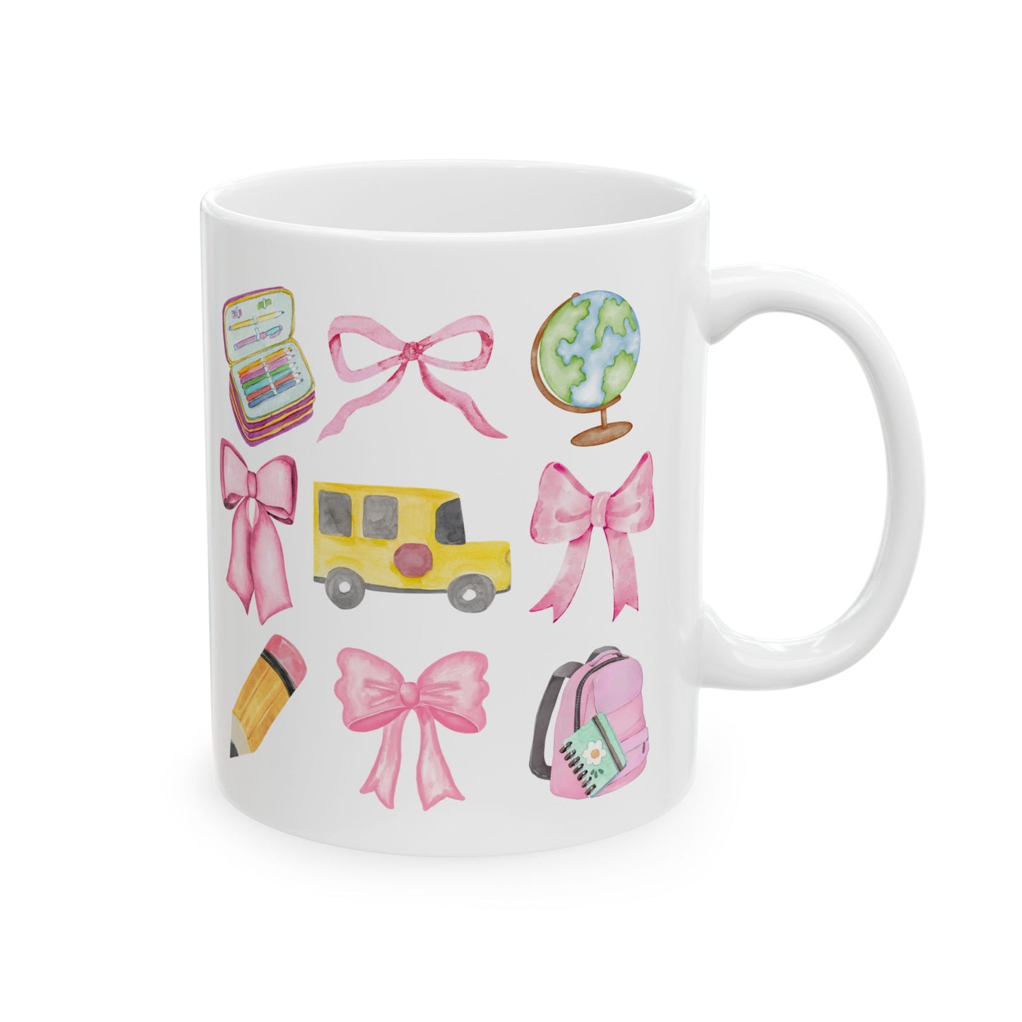 Coquette School Teacher Ceramic Mug, (11oz, 15oz)