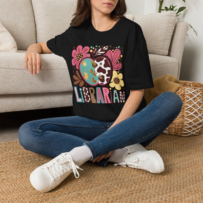 Librarian Floral Heart T‑Shirt
