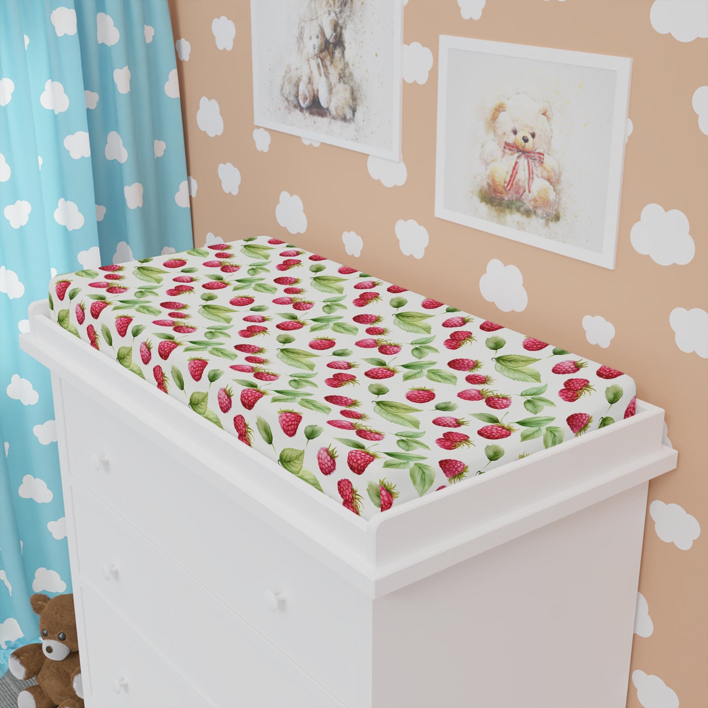 Coquette Raspberry Baby Changing Pad Cover