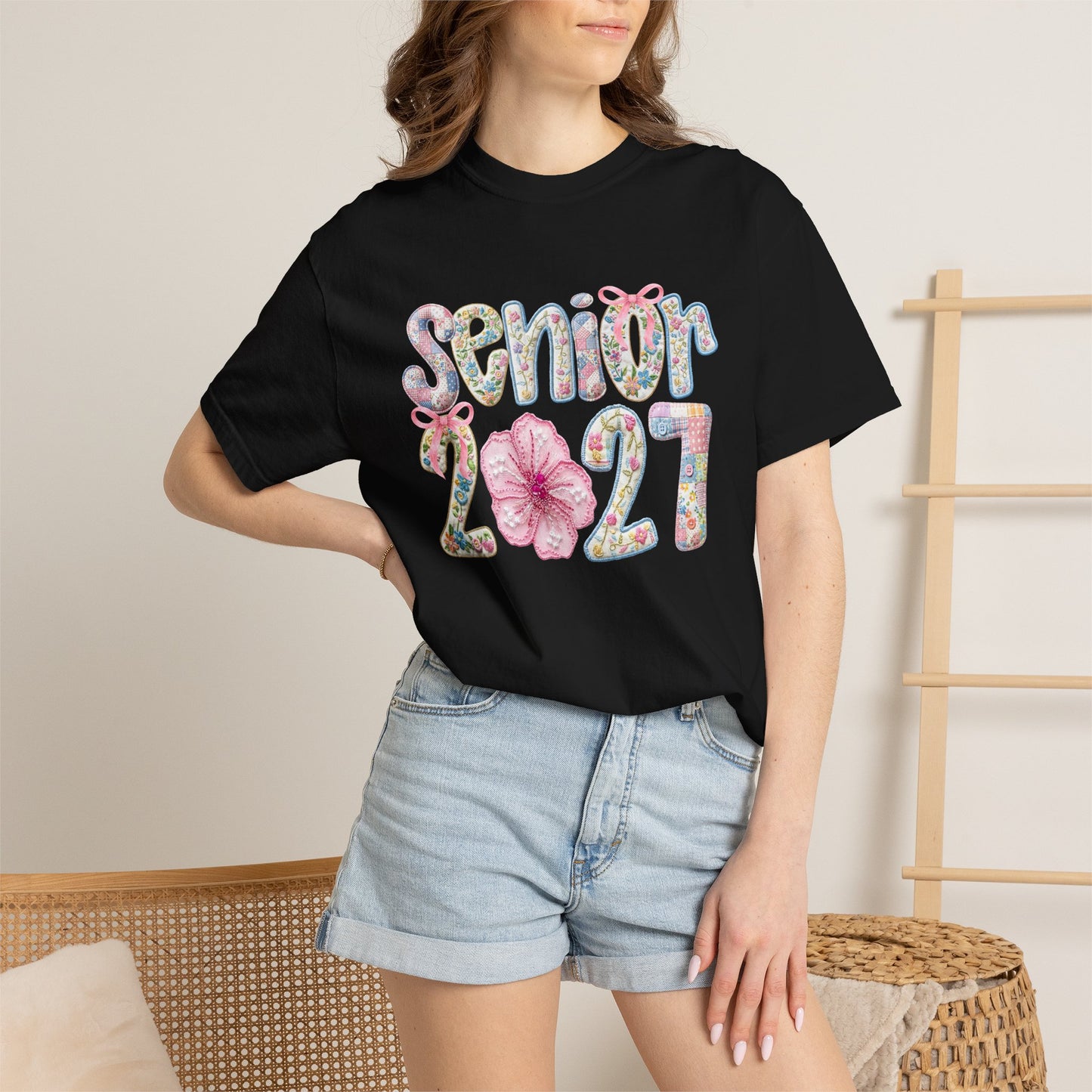 Senior 2027 Floral Graduation T-Shirt