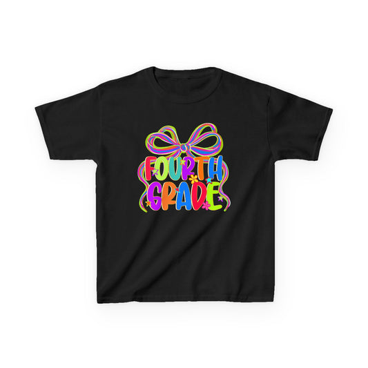 Neon Fourth Grade Back to School Kids Tee