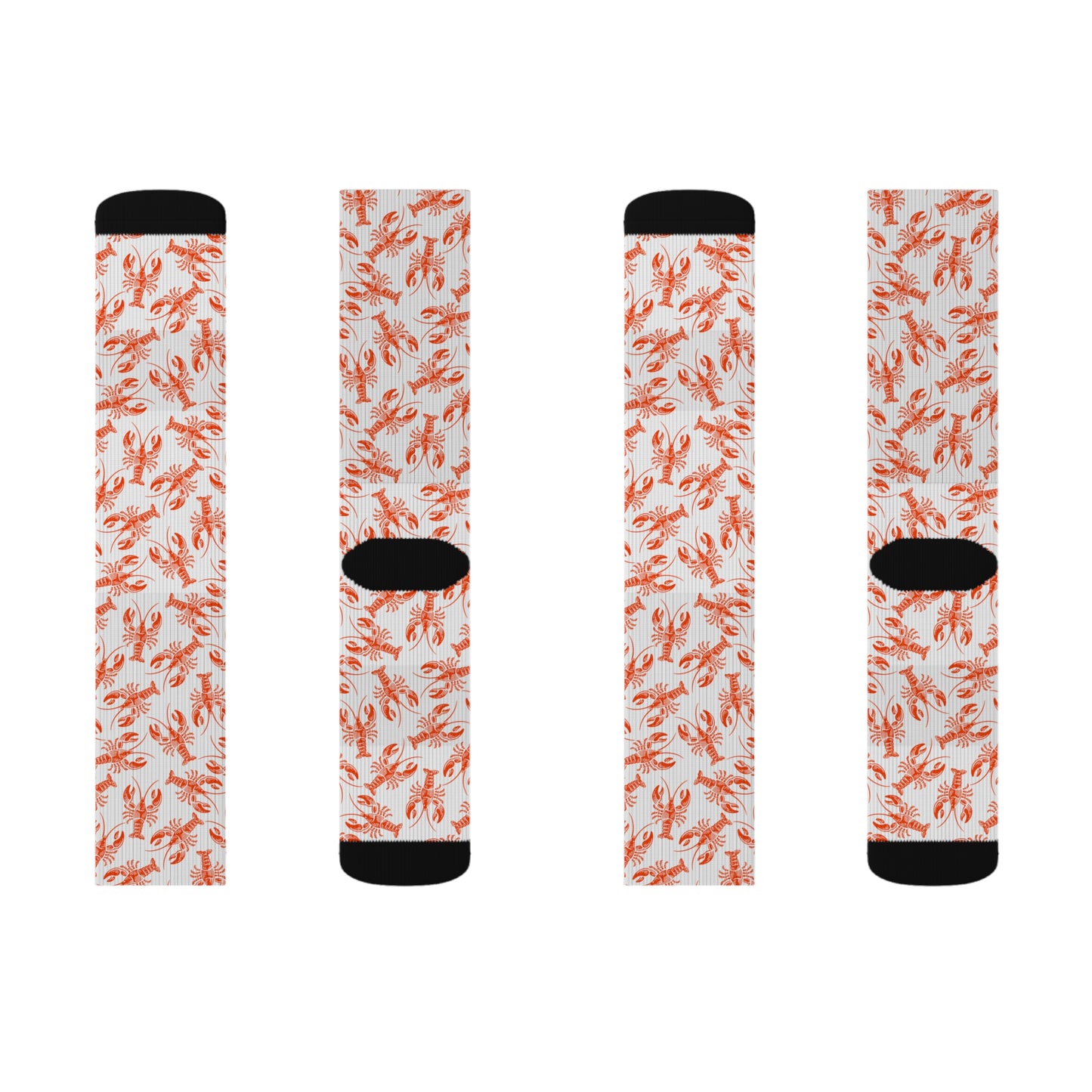 Trendy Vibrant Lobster Pattern Socks