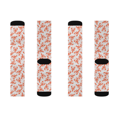 Trendy Vibrant Lobster Pattern Socks