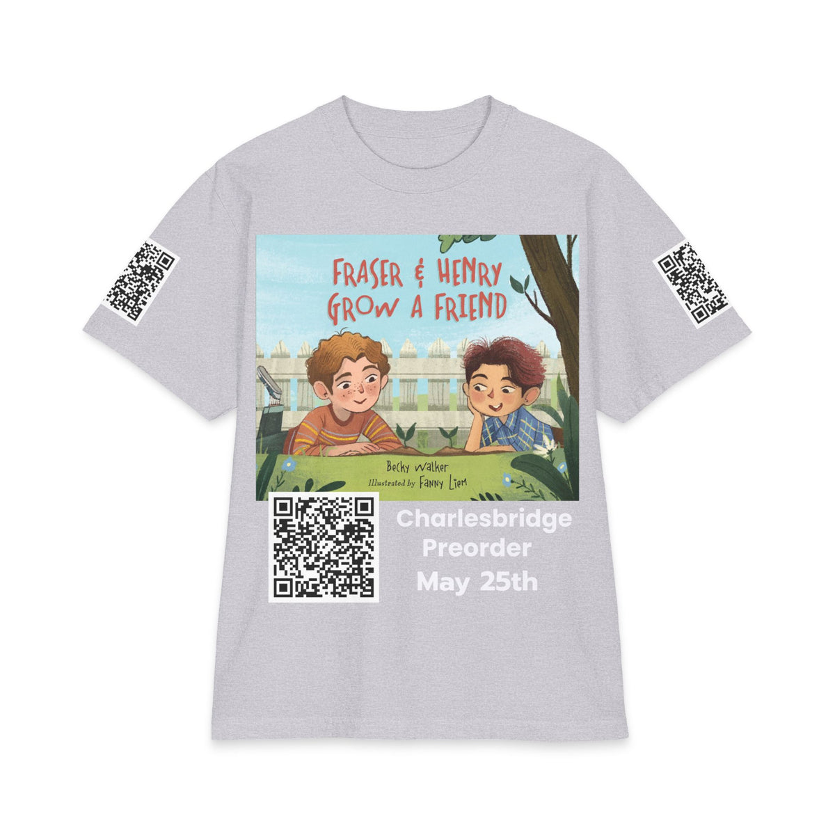 Charlesbridge “Raise a Reader, Grow a Reader” QR Code T-Shirt