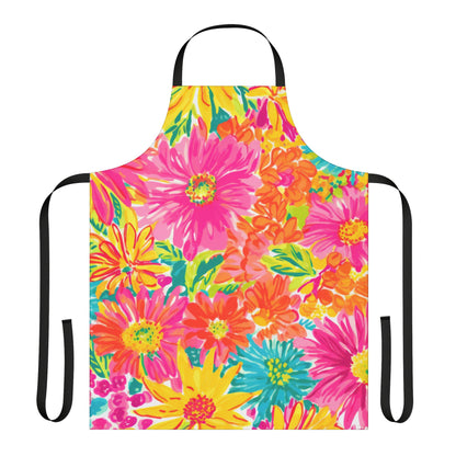 Bright Floral Kitchen Apron