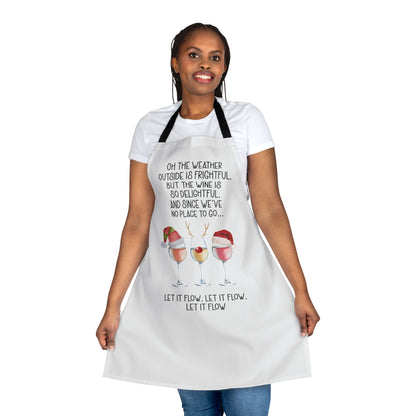 Let it Flow Christmas Wine Apron