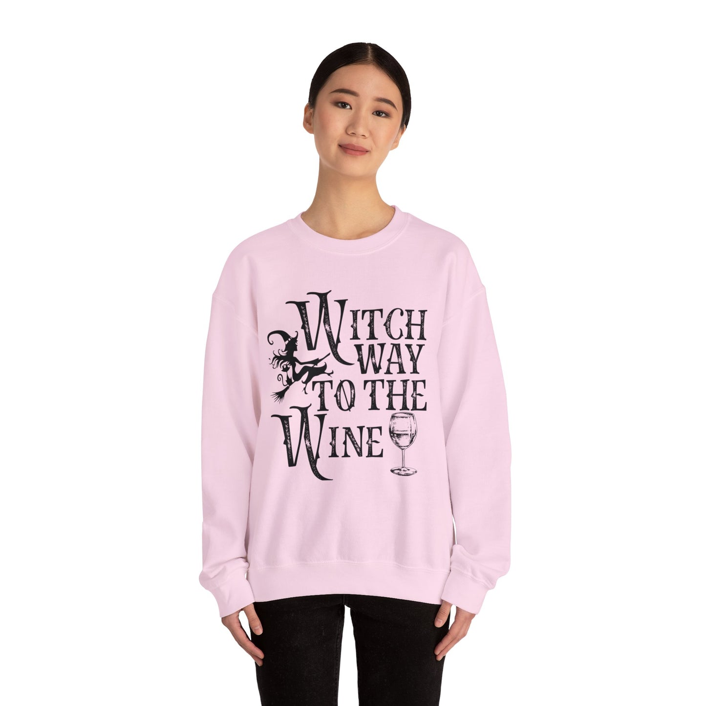 Witch Way to the Wine Halloween Sweatshirt