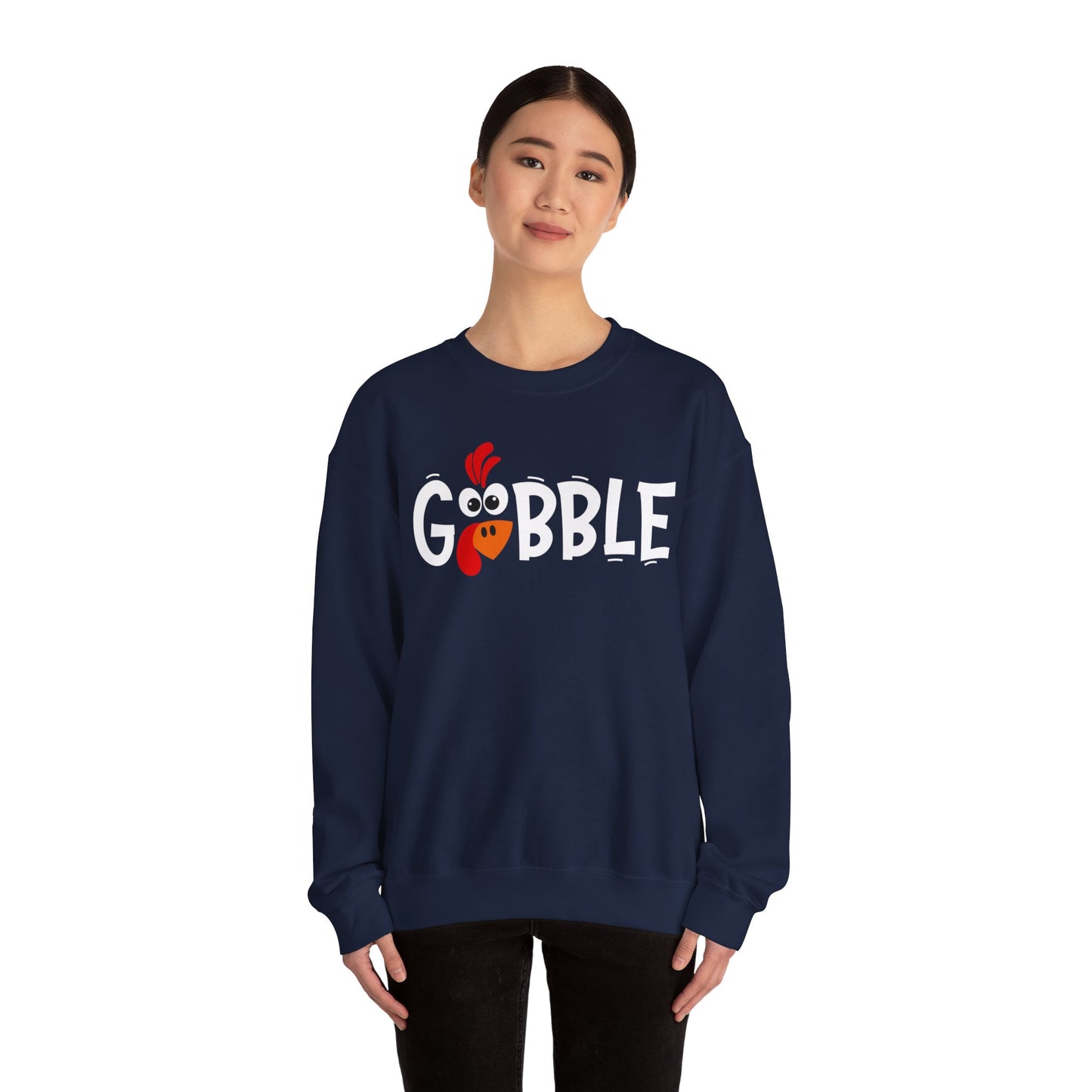 Gobble Thanksgiving Turkey Unisex Heavy Blend™ Crewneck Sweatshirt