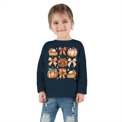 Coquette Thanksgiving Toddler Long Sleeve Tee