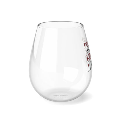 Pour Me Some Holiday Cheer Stemless Wine Glass, 11.75oz