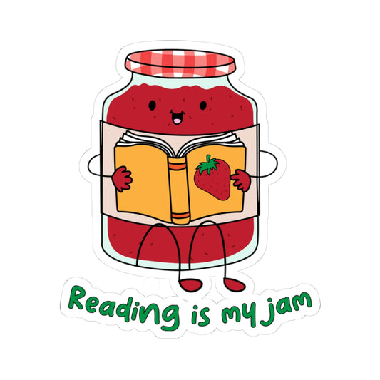 Reading is My Jam Laptop Sticker