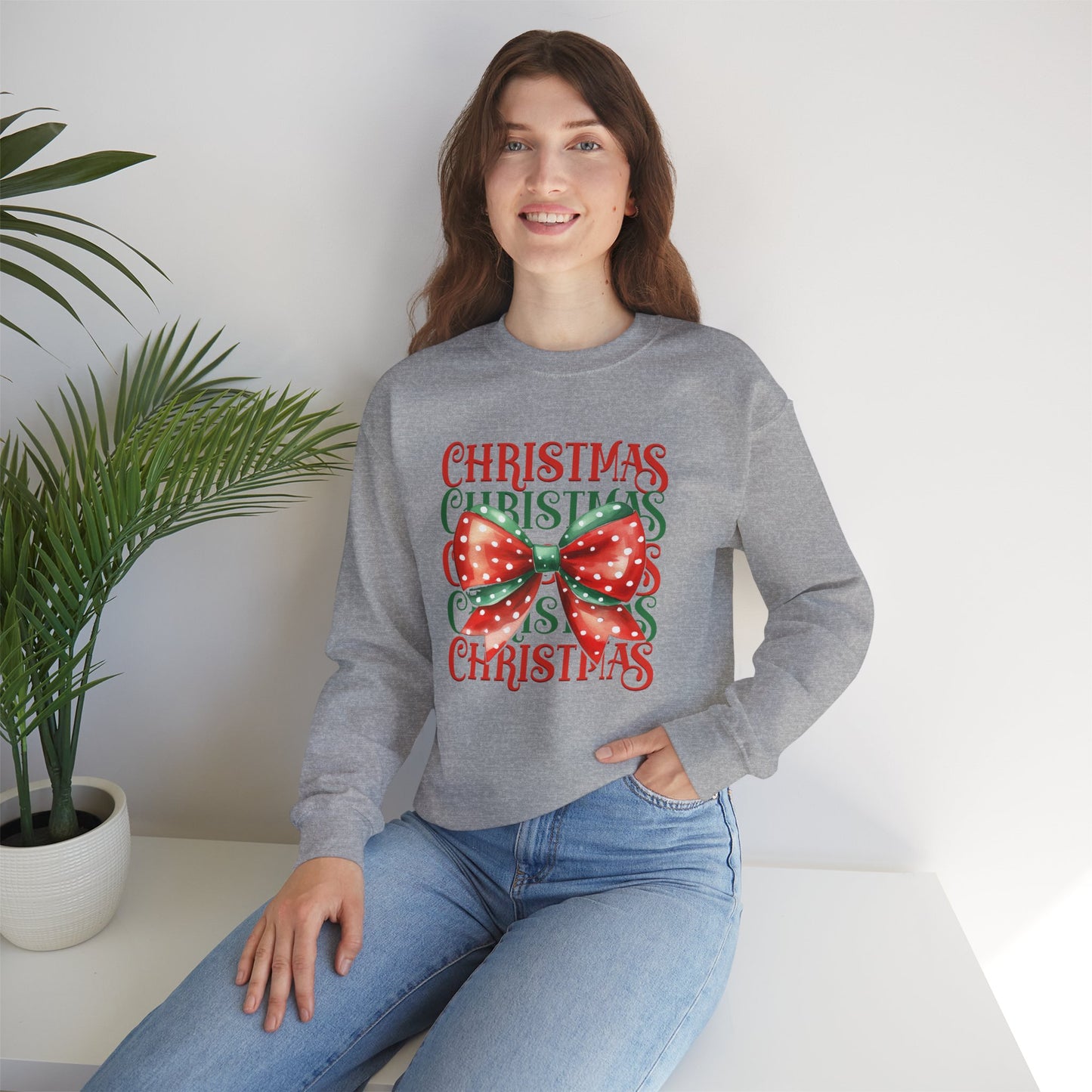 Christmas Coquette Bow Sweatshirt