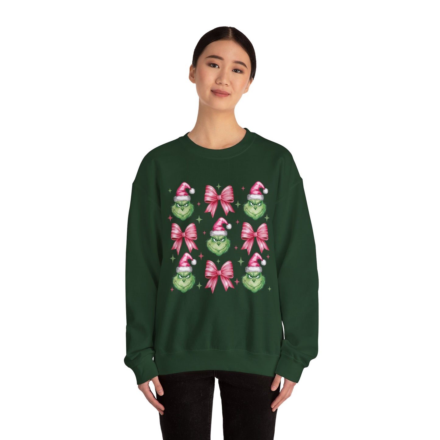 Coquette Grinch Christmas Sweatshirt