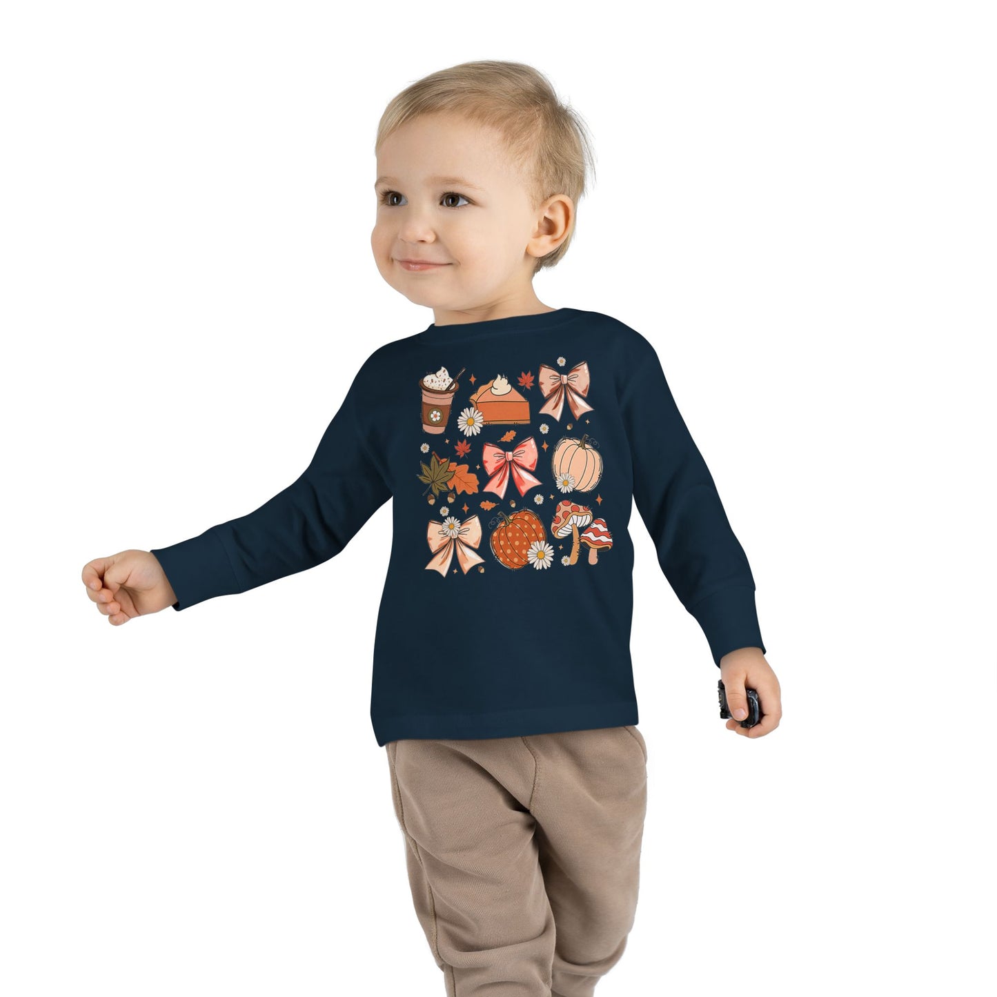 Fall Vibes CoquetteToddler Long Sleeve Tee