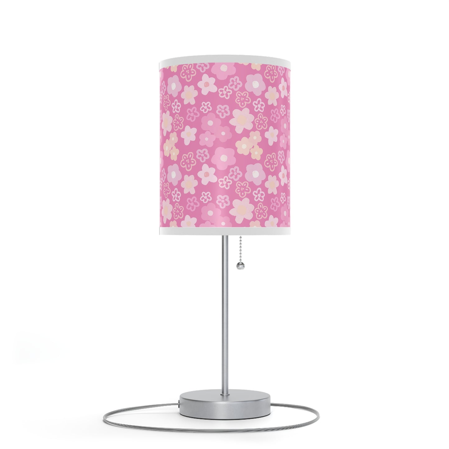 Coquette Pink Flowers Lamp on a Stand, US|CA plug