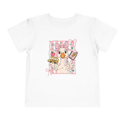 Cute Goose Toddler Back to School Tee